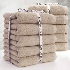 COTTON CLOUD 飯店毛巾 220g 40支精梳棉, 10個, 軟棕色