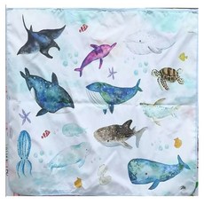 hajour 車用磁性遮陽簾 設計師聯名, 1個, 鯨豚探險