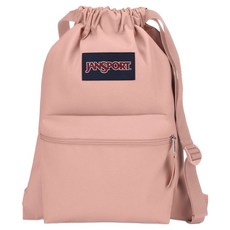 JANSPORT Drawsack 束口袋健身包迷你後揹包, 迷霧玫瑰