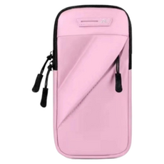 캐시리치 프리미엄 스포츠 러닝 마라톤 헬스 자전거 대용량 방수 수납 암밴드, 핑크, 1개