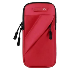 캐시리치 프리미엄 스포츠 러닝 마라톤 헬스 자전거 대용량 방수 수납 암밴드, 레드, 1개