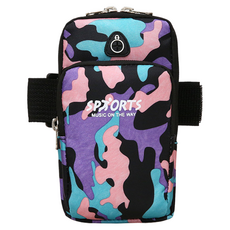 Cash Rich 迷彩圖案跑步自行車防水運動臂帶, 類型4, 1個