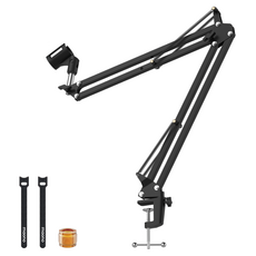 maono 閃克 2關節型彎曲式麥克風支架, 黑色, 1個, BA20