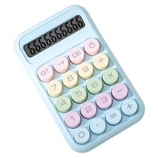 윰스 요거트 컬러 탁상 미니 계산기, 블루, 1개