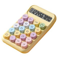윰스 휴대용 전자 계산기, 노랑, 1개
