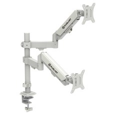 픽셀아트 스탠디아 P200 폴타입 듀얼 모니터암, 화이트, 1개, 화이트
