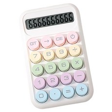 투데이리빙 파스텔 미니 계산기, 화이트, 1개
