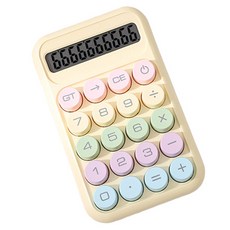 투데이리빙 파스텔 미니 계산기, 옐로우, 1개