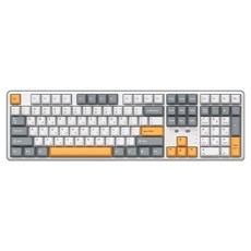 COX 기계식 유무선겸용 게이밍 키보드, White Gray, C108, 용과축