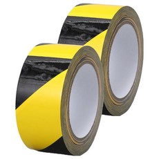 Market Plan 斜紋安全防護防水膠帶, 2個, 黃色 + 黑色