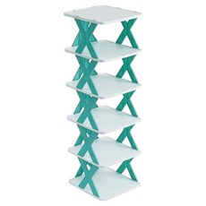 海剛企業 粉彩鞋架 6層, 1個, 藍色