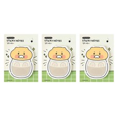 KAKAO FRIENDS 春植普通造型便利貼, 玻璃瓶, 3個, 40張