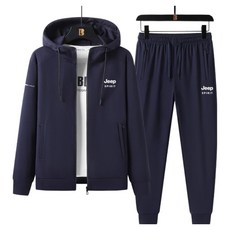 Jeep Spirit 男女通用刷毛連帽運動服上下套裝