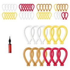 피앤비유니티 요술풍선 50p + 펌프 세트, 스탠다드 빈티지 4색, 1세트