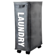 JOSIC 牛津布移動置物收納籃 40 x 18 x 58cm 42L, 1個, 灰色