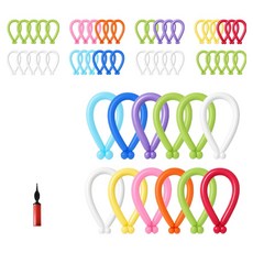 피앤비유니티 요술풍선 50p + 펌프 세트, 스탠다드 클래식 혼합9색, 1세트