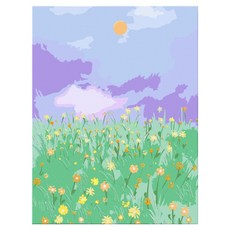 daysoy 感性風景氛圍 DIY 數字油畫 6 風景06 40 x 50 cm, 1個, 混合色