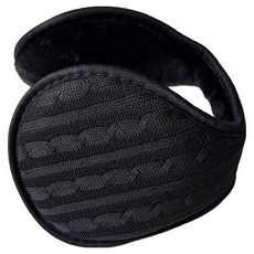 하이마운트 빅사이즈 니트 보온 귀마개, 블랙, 1개