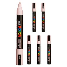 POSCA 粗體字用 PC-5M 緞麵粉紅色, 6個, 1色
