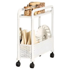 Roy 縫隙收納推車 40 x 13 x 42 cm, 白色, 2層