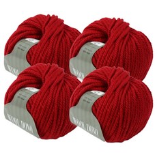 Ancalls 毛線, 羊毛Dono 2910 紅色, 4個