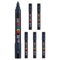POSCA 粗字用 PC-5M 海軍藍, 6個, 1色