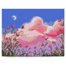 daysoy 感性風景氛圍 DIY 數字油畫 4 風景04 40 x 50 cm, 1個, 混合色