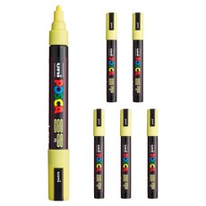 POSCA 粗字用 PC-5M 陽光黃, 6個, 1色
