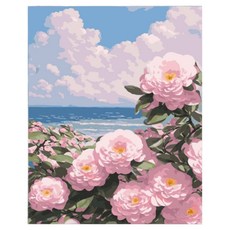 daysoy 感性居家佈置 DIY 數字油畫 畫布 4 玫瑰3 30 x 40 cm, 1個, 混合色