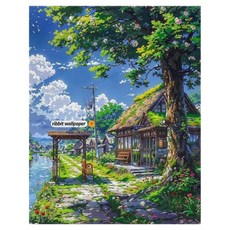 daysoy DIY 感性風景油畫組 7 鄉村風景 30 x 40 cm, 1個, 混合色