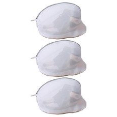 Laundrysaso 防變形內衣鞋子洗滌半圓形洗衣袋, 3個, 白色