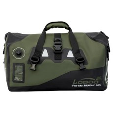 LOBOO 方形快拆帶摩托車防水包 50L, 軍綠色