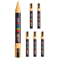 POSCA 粗字用 PC-5M 杏桃色, 6個, 1色