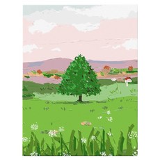 daysoy 感性風景氛圍 DIY 數字油畫 13 風景13 40 x 50 cm, 1個, 混合色