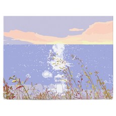 daysoy 感性風景氛圍DIY數字油畫 20 風景20 40 x 50 cm, 1個, 混合色