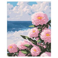 daysoy 感性室內裝潢 DIY 數字油畫 帆布畫 6 玫瑰5 30 x 40 cm, 1個, 混合色