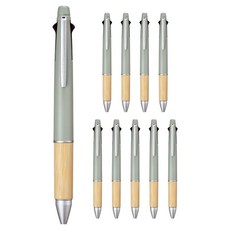 Uni 三菱 JETSTREAM Bamboo 4&1 多功能筆 MSXE5-2000B 0.5mm, 10個, 鼠尾草綠
