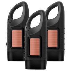 7822 Shop 生活選物 太陽能手電筒3件組, 1套, 質感黑