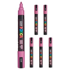 POSCA 粗字用 PC-5M 覆盆子, 6個, 1色