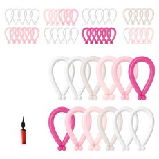 P&B UNITY 魔術氣球 50入 + 打氣筒組合, 1套, 灰色調馬卡龍混合5色