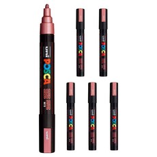 POSCA 粗字用 PC-5M 金屬紅, 6個, 1色