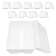스티로폼 아이스박스 보냉 대형 식품 포장 상자 C형, 화이트, 10개