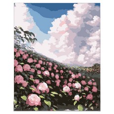 daysoy 感性室內裝飾 DIY 數字油畫 畫布畫作 7 玫瑰6 30 x 40 cm, 1個, 混合色