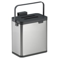 kela Plata可掛式提把不鏽鋼廚餘桶 2.1L, 1個, 銀黑色