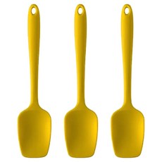 빅벅 다용도 플래티넘 실리콘 알뜰 사각 주걱, 노란색, 3개