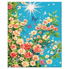 daysoy DIY 油畫 DIY 名畫繪畫組 10 蝴蝶 30 x 40 cm, 1個, 混合顏色