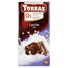 TORRAS 多樂 無蔗糖牛奶巧克力, 75g, 1片