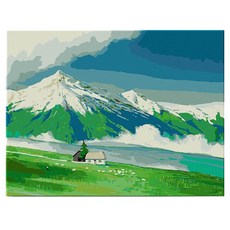 daysoy 感性風景氛圍 DIY 數字油畫 14 風景14 40 x 50 cm, 1個, 混合色