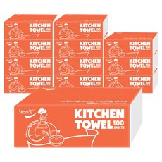 blondy 3層天然木漿抽取式廚房紙巾, 100張, 12個