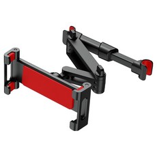 車用後座頭枕手機平板支架, 紅色, 1個